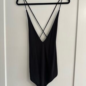 Dynamite Black Strappy Bodysuit